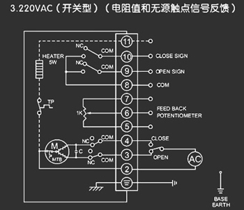 220VAC開關(guān)型<a href='http://m.mybalin.cn/Product/diefa/diandongdiefa/' target='_blank'>電動(dòng)<a href='http://m.mybalin.cn/Product/diefa/' target='_blank'>蝶閥</a></a>接線圖